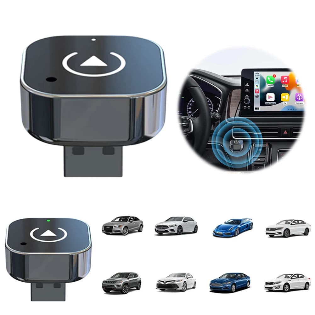 Adapter Smart USB 2w1 – Bezprzewodowy CarPlay i Android Auto dla Aut z Fabrycznym Systemem Przewodowym